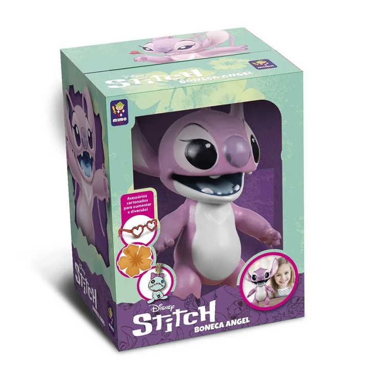 Boneco Angel Stitch 40cm - Disney - Mimo Toys