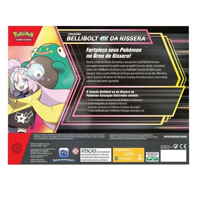 Pokémon - Box de Cartas Coleção Bellibolt Ex da Kissera - 50 cartas - Copag