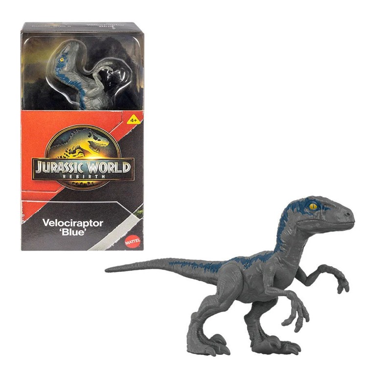 Jurassic World Rebirth - Dinossauro Velociraptor Blue 15 Cm - Articulado - Mattel