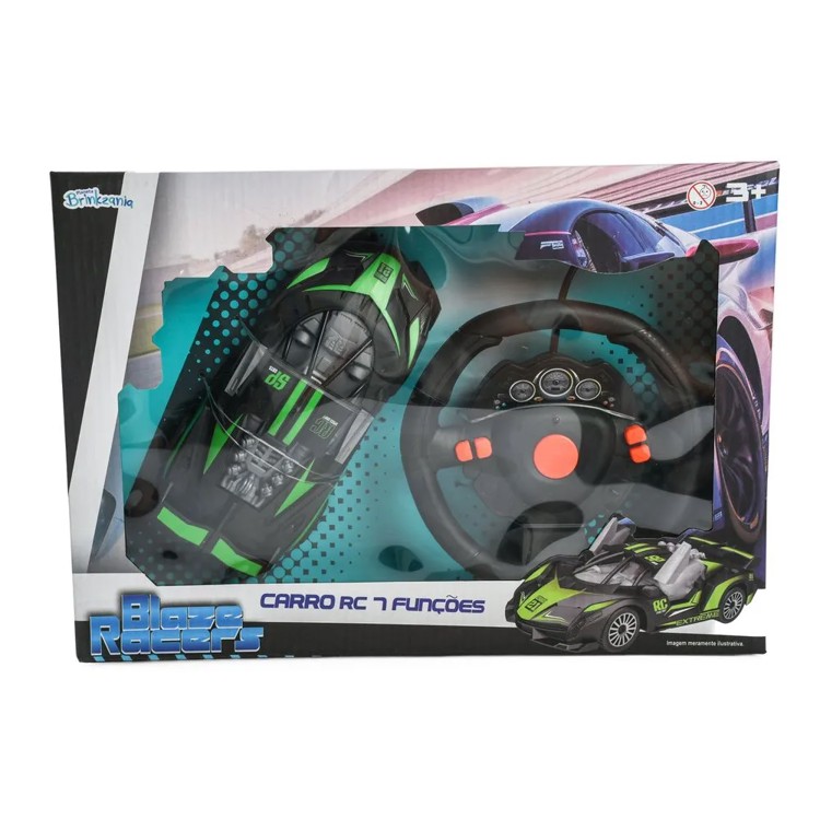 Carro Controle 7 Funções Blazer Racer Extreme 17 cm - Verde -Brinkzania