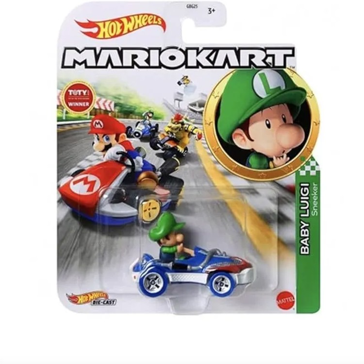 Hot Wheels Mario Kart - Baby Luigi - Mattel