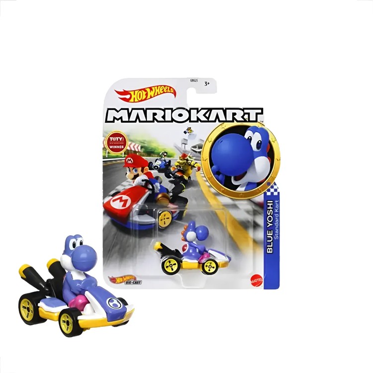 Hot Wheels Mario Kart - Blue Yoshi - Mattel
