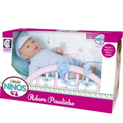 Reborn Pesadinho Coleção Ninos 44 Cm - Menino - Cotiplás