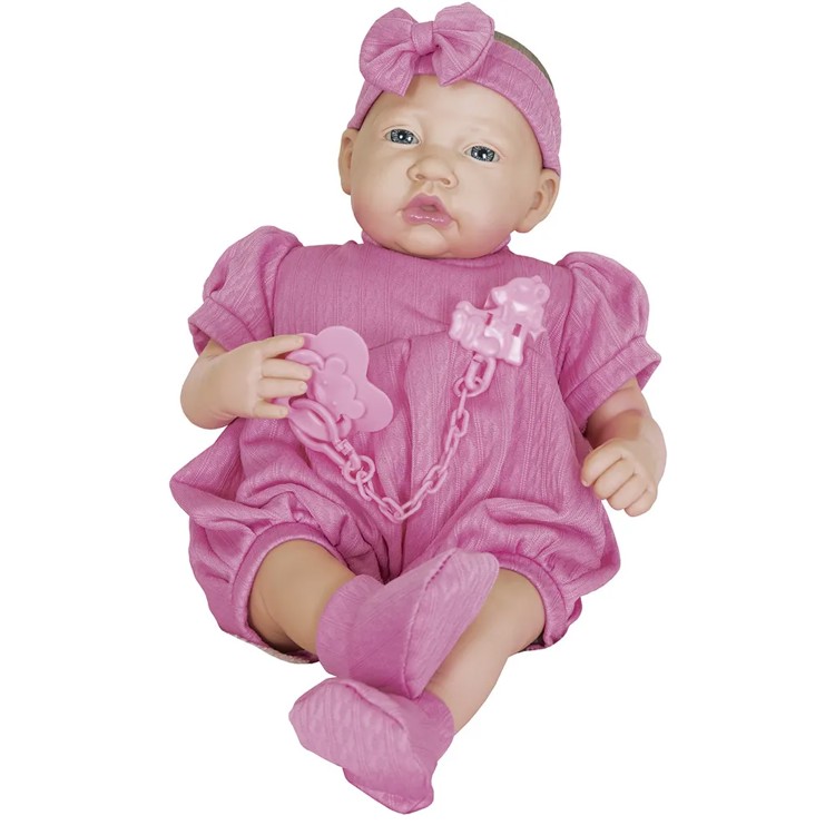 Reborn Pesadinho Coleção Ninos 44 Cm- Menina - Cotiplás