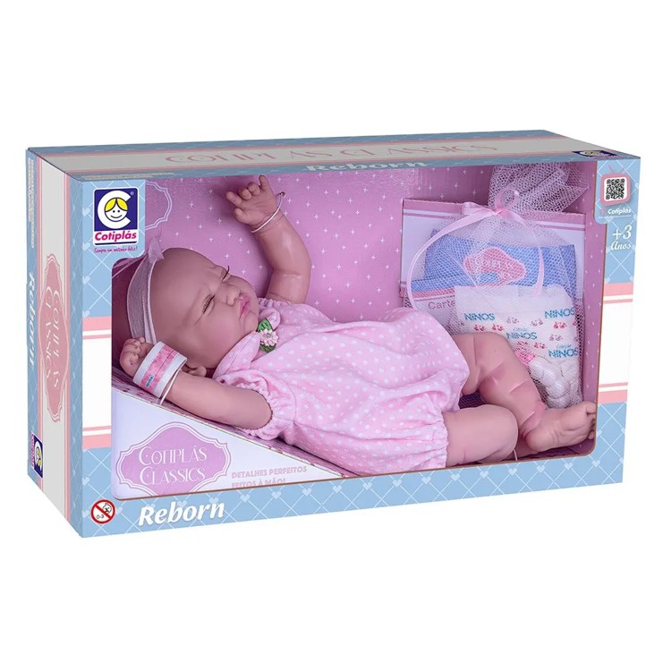 Reborn Boneca Classic Menina 44 Cm - Cotiplás