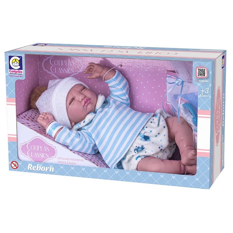 Reborn Boneca Classic Menino 44 Cm - Cotiplás