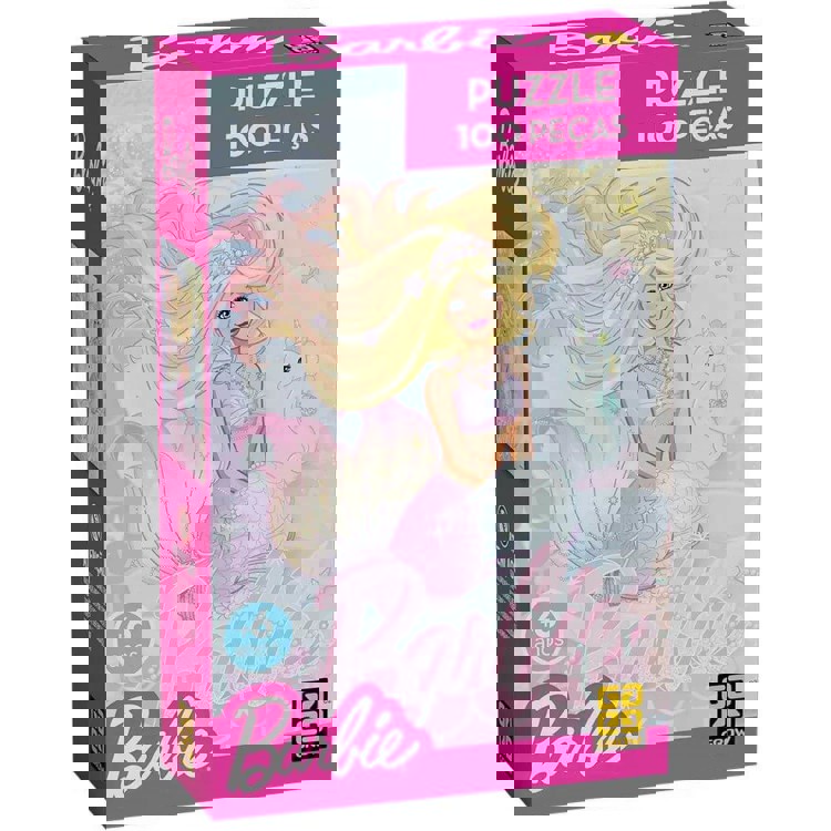 Quebra-Cabeça Barbie Brilhante 100 peças - Grow