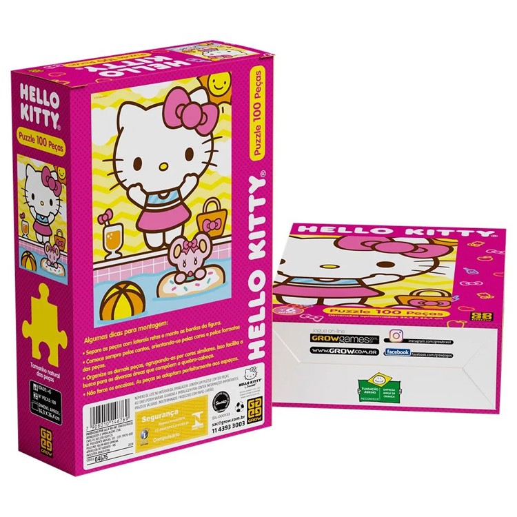 Quebra-Cabeça 100 peças - Hello Kitty - Grow
