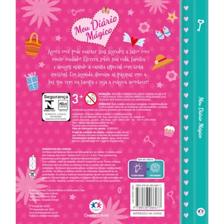 Meu Diário Mágico com Caneta Especial