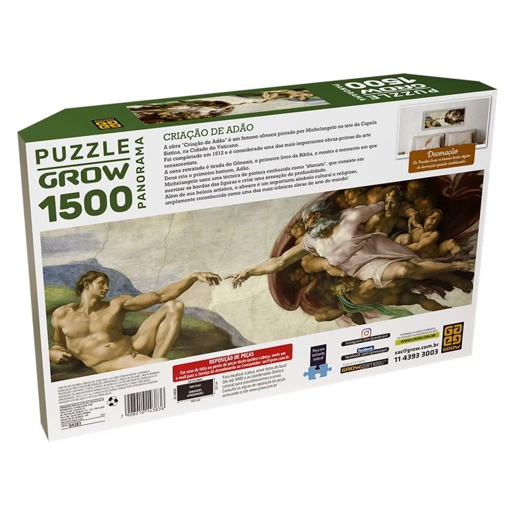 Quebra-Cabeça Criação de Adão 1500 peças - Grow