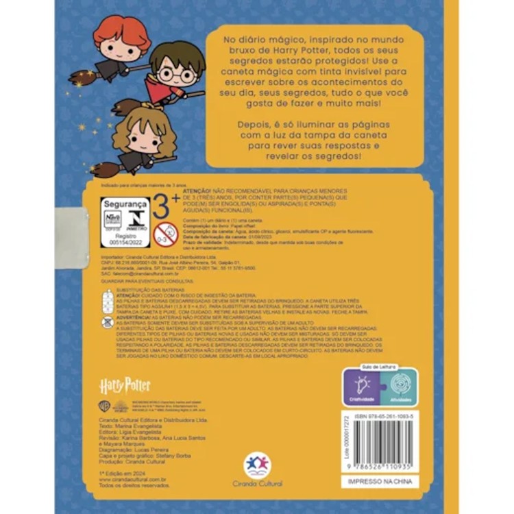 Meu Diário Mágico Harry Potter  - Caneta especial