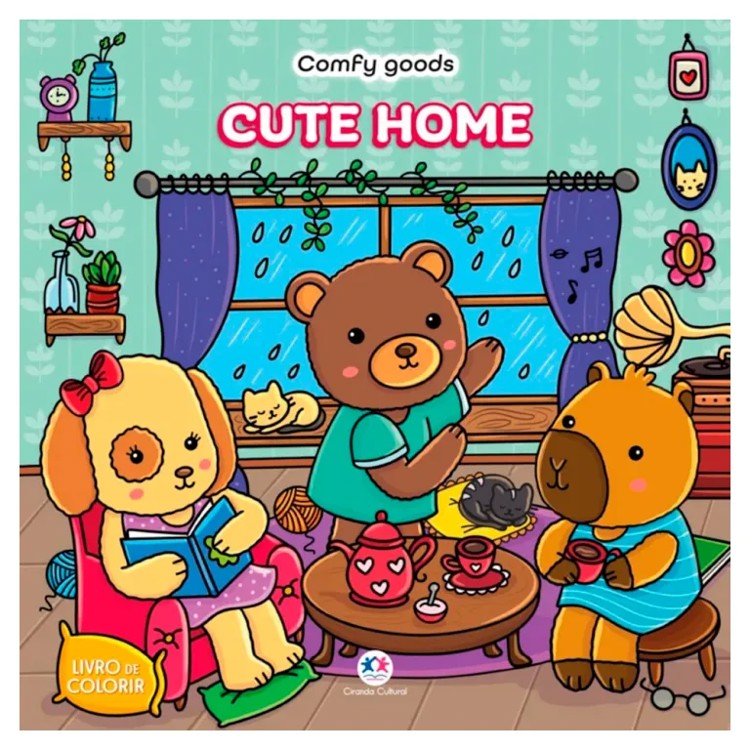 Comfy Goods Cute Home - Livro de Colorir - Ciranda Cultural