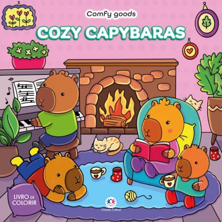 Cozy Capybaras - Livro de Colorir - Ciranda Cultural