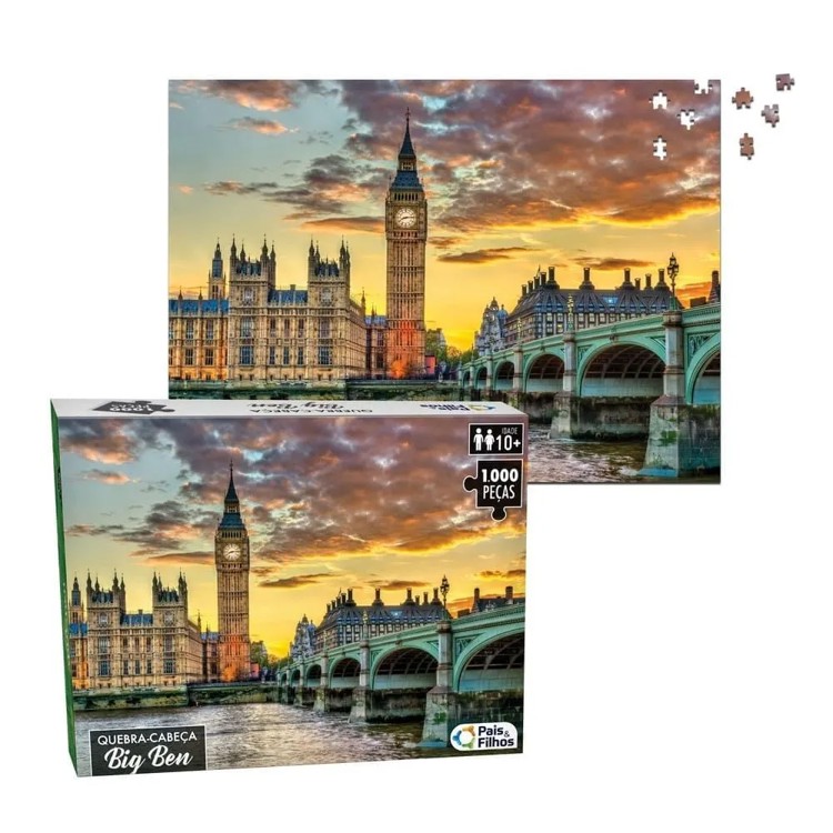 Quebra-Cabeça 1000 Peças - Big Ben - Pais & Filhos