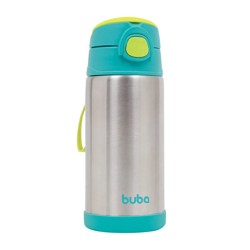 Copo/Garrafa Térmica Parede Dupla com Canudo - Azul - Buba