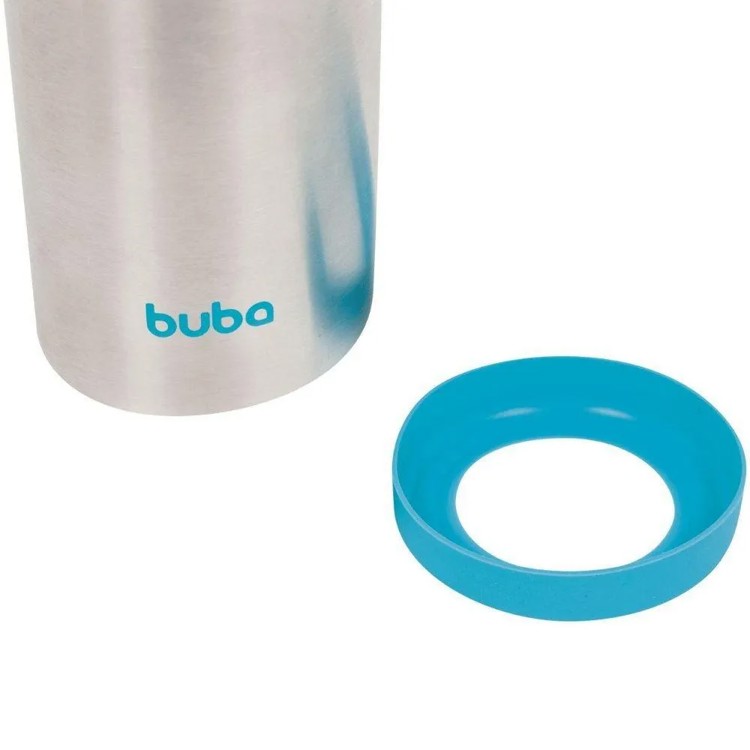Copo/Garrafa Térmica Parede Dupla com Canudo - Azul - Buba