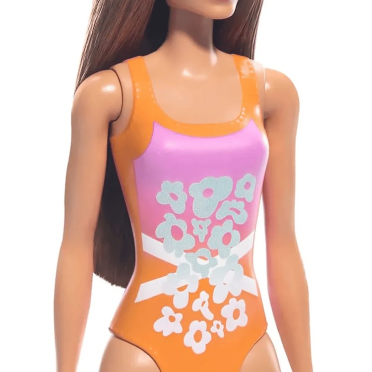 Barbie Fashion & Beauty Boneca Praia com Maiô Laranja
