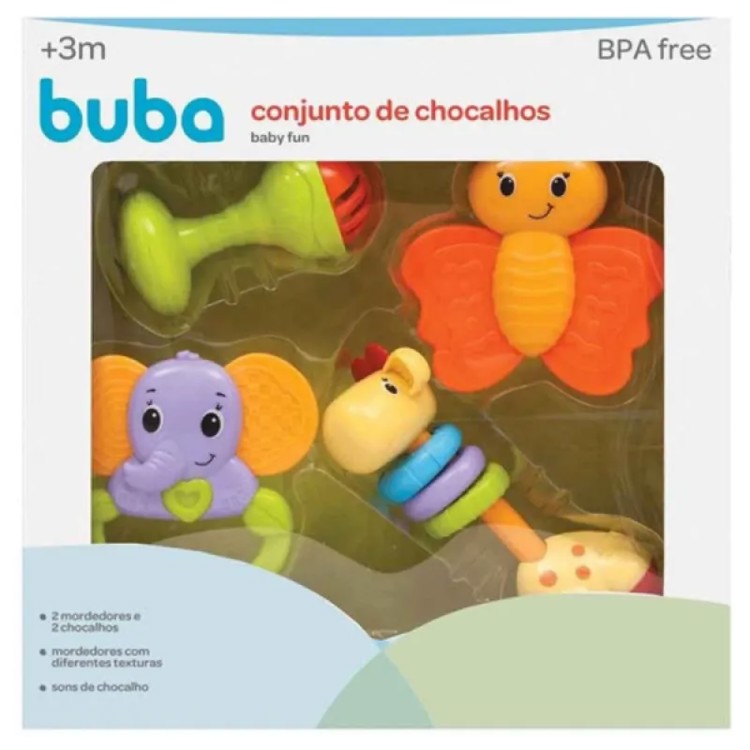 Conjunto de Chocalhos e Mordedores - Buba