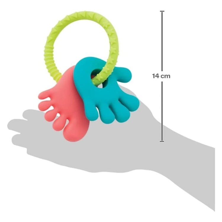 Mordedor Mãozinha e Pezinho Rosa/Azul - Buba