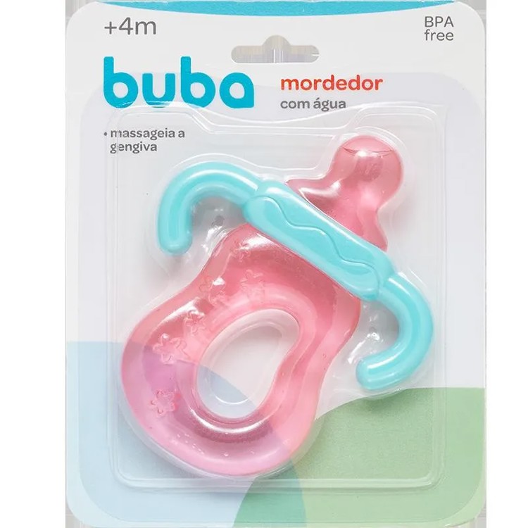 Mordedor com Água Mamadeira  Rosa - Buba