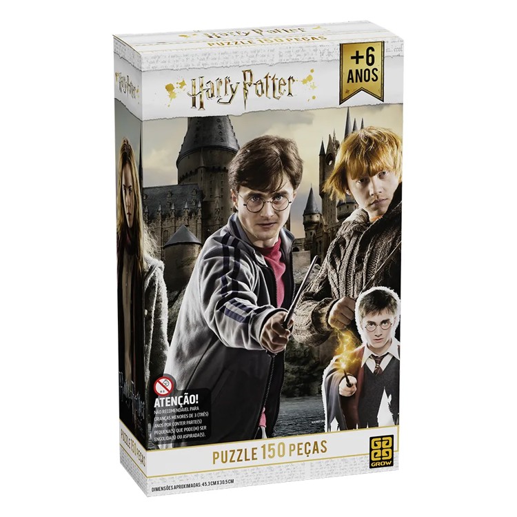 Quebra-Cabeça 150 peças - Harry Potter - Grow