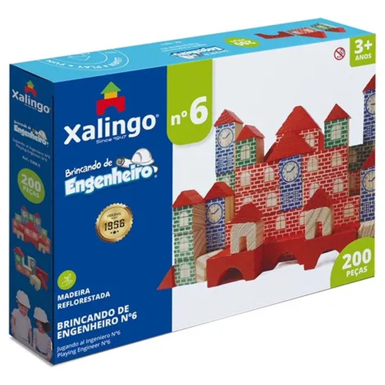 Brincando de Engenheiro nº 6 - 200 Peças - Xalingo