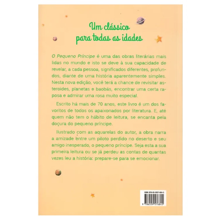 O Pequeno Príncipe - Capa Laranja Pastel - Faro Editorial